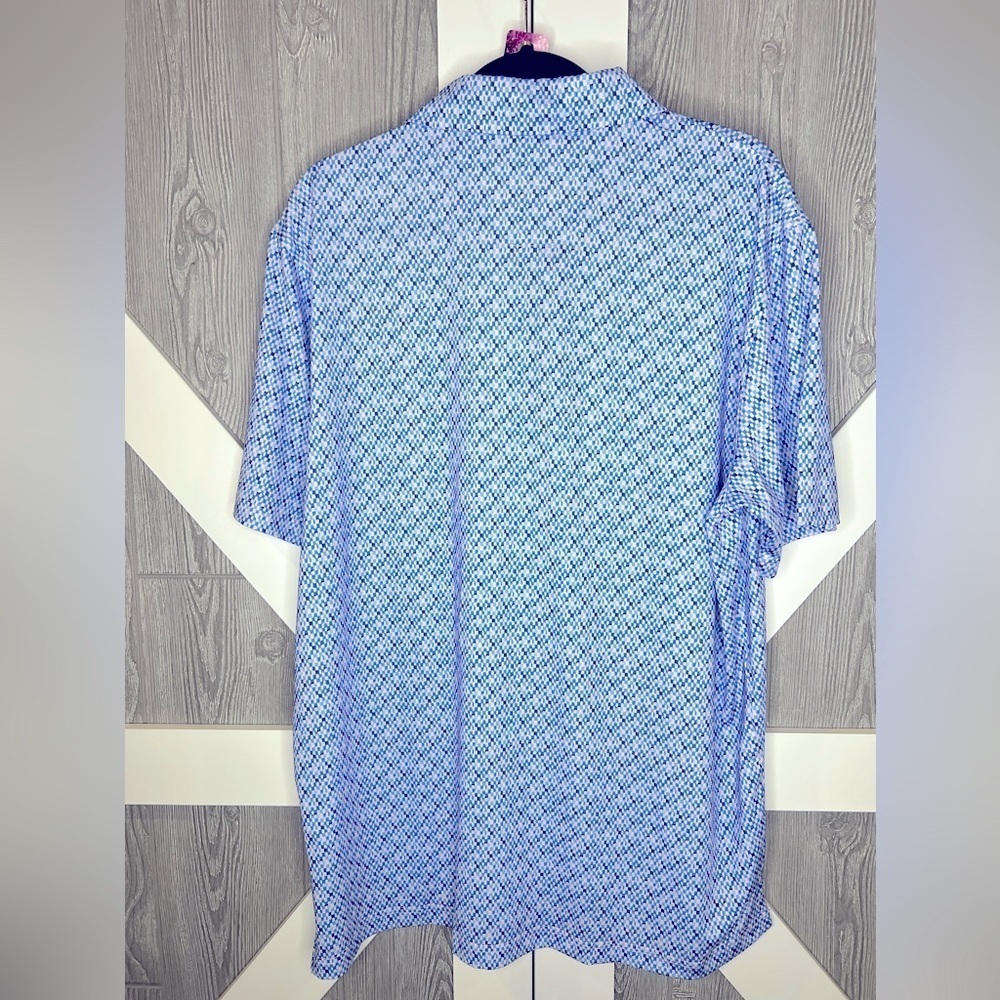 281. NWT Maelreg Golf Blue Performance Tour Golf Polo Shirt Mens XL - Picture 3 of 4